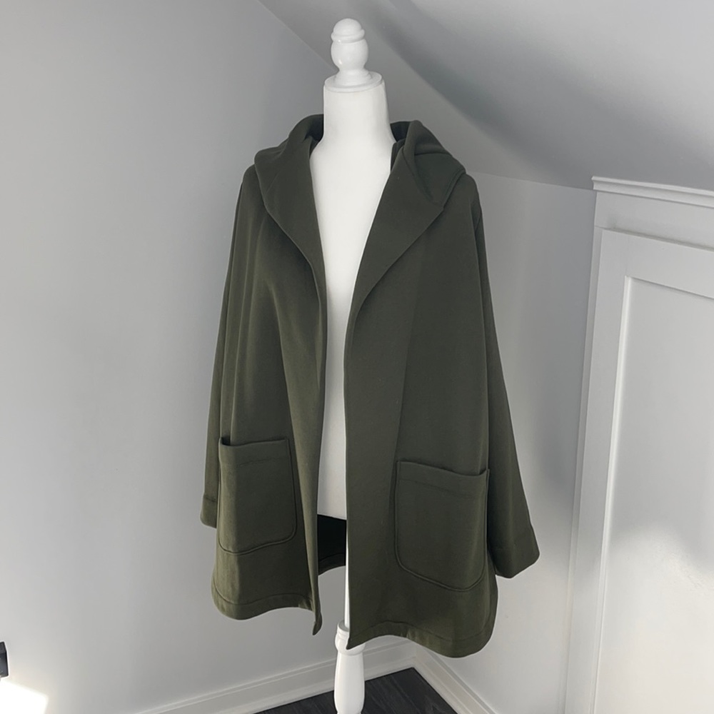 Loft Jersey Knit Sweater with Hood